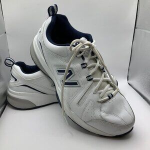 New Balances Men's 608 V5 White Navy Causal Comfort Cross Trainers Shoes - 11.5